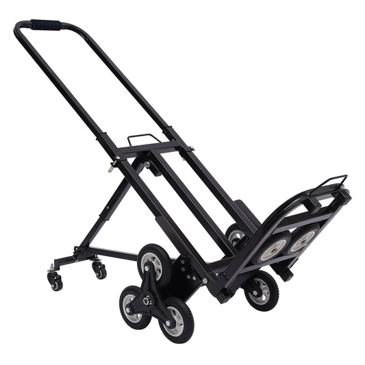 Traploper Kar – Trapkar – Vervoerskar – Trolley – Handkar – Inklapbaar – Draagkracht 150 kg – Verstelbare Handgreep