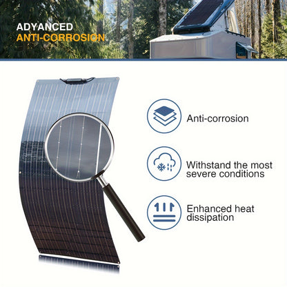 200W Zonnepaneel Kit – Solar Panel Set – Zonne-energie Systeem – Batterijlader – Zonnecel Systeem – Flexibel & Lichtgewicht – Inclusief 20A Ladingsregelaar – Hoog Rendement Monokristallijn