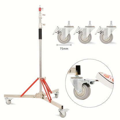 Lampstatief – Lichtstatief – Katrolstatief – Statieven – Opbouwstatief – RVS 320 cm – Verstelbare Schuine Arm en Zandzak