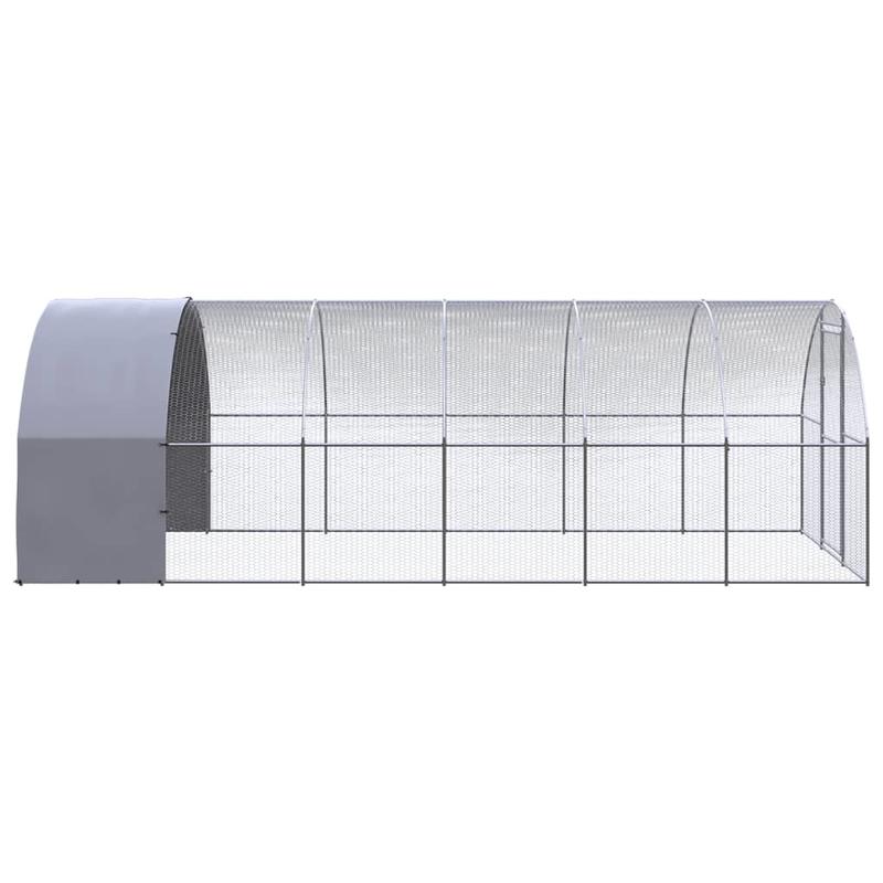 Kippenren Outdoor – Kippenhok – Pluimveerek – Hennenren – Hennenhok – Gegalvaniseerd Staal – 3x6x2 Meter – Geen Elektriciteit Nodig