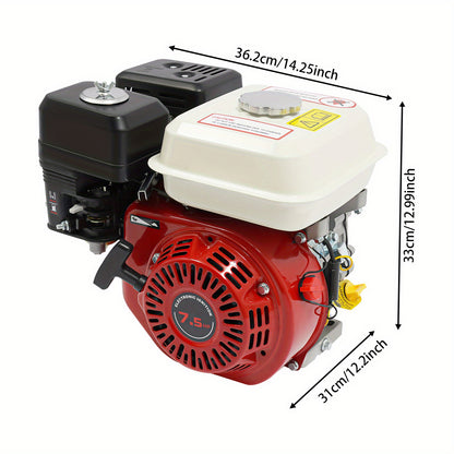 Motorblok – Benzinemotor – 4-Takt Motor – Compact Motor – Duurzaam Motorblok – 7,5 PK – Handstart – Geschikt Voor Zware Machines