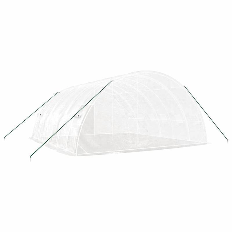 Kas – Tuinkas – Kweekkas – Broeikas – Glazen Kas – Wit Stalen Frame – 36 m² Ruimtelijk – 6x6x2,85 Meter Hoog