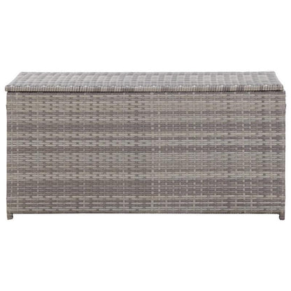 Opbergbox – Opbergdoos – Opbergkast – Opbergcontainer – Buitenopslag – Grijs Poly Rattan – 100x50x50 cm – Weerbestendig Met Gasveren