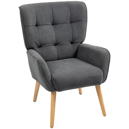 Fauteuil – Relaxfauteuil – Zitzak – Loungestoel – Armstoel – Velvetlook Bekleding – Max. Draaggewicht 120 Kg – Grijs