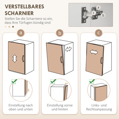 Keukenkast – Buffetkast – Opbergkast – Ladekast – Voorraadkast – Wit – 3 Lades & 3 Planken – Compact 89x39,5x168 cm