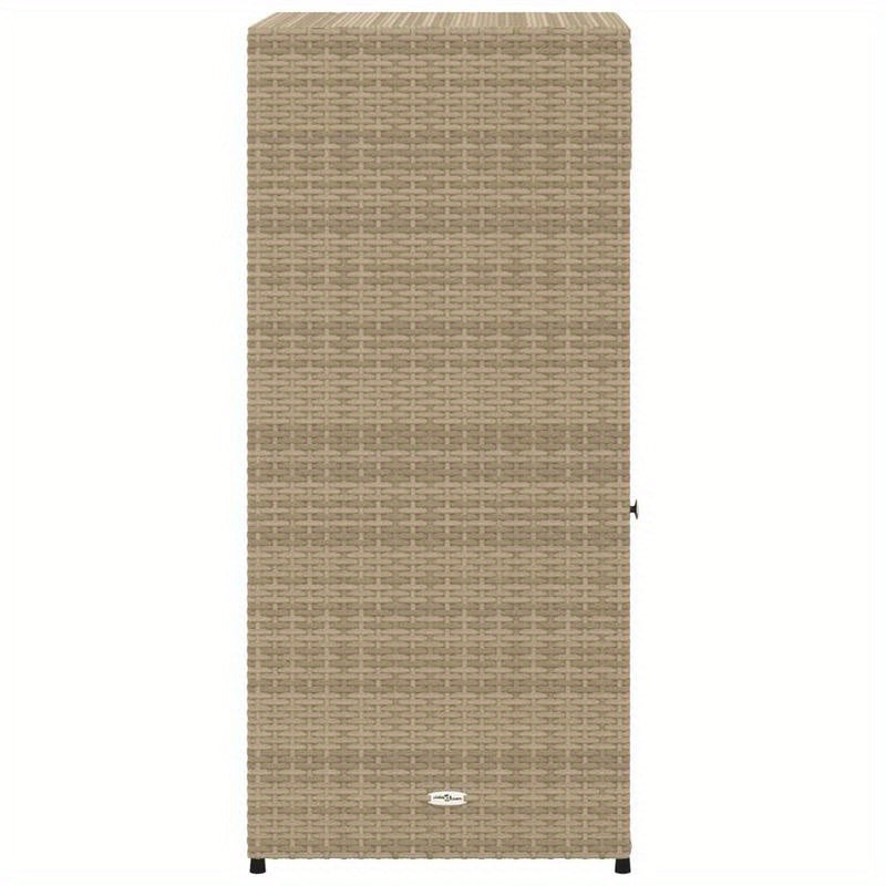 Tuinkast 55x55x111cm poly rattan beige, Box,Cabinet,Rack for Storage, Veranda Storage, Garage Storage, Contemporary Storage Solution, Weatherresistant Cabinet, Rattanstyle Cabinet, Diy Organizers, Homeowners