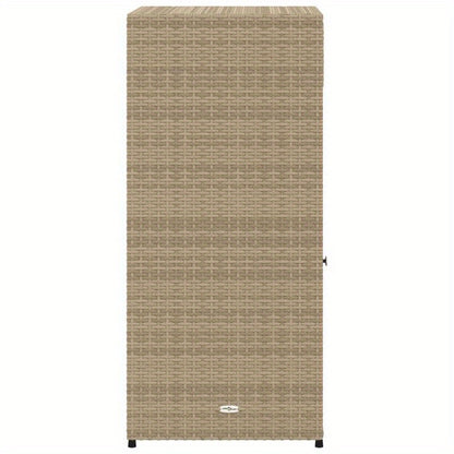 Tuinkast 55x55x111cm poly rattan beige, Box,Cabinet,Rack for Storage, Veranda Storage, Garage Storage, Contemporary Storage Solution, Weatherresistant Cabinet, Rattanstyle Cabinet, Diy Organizers, Homeowners