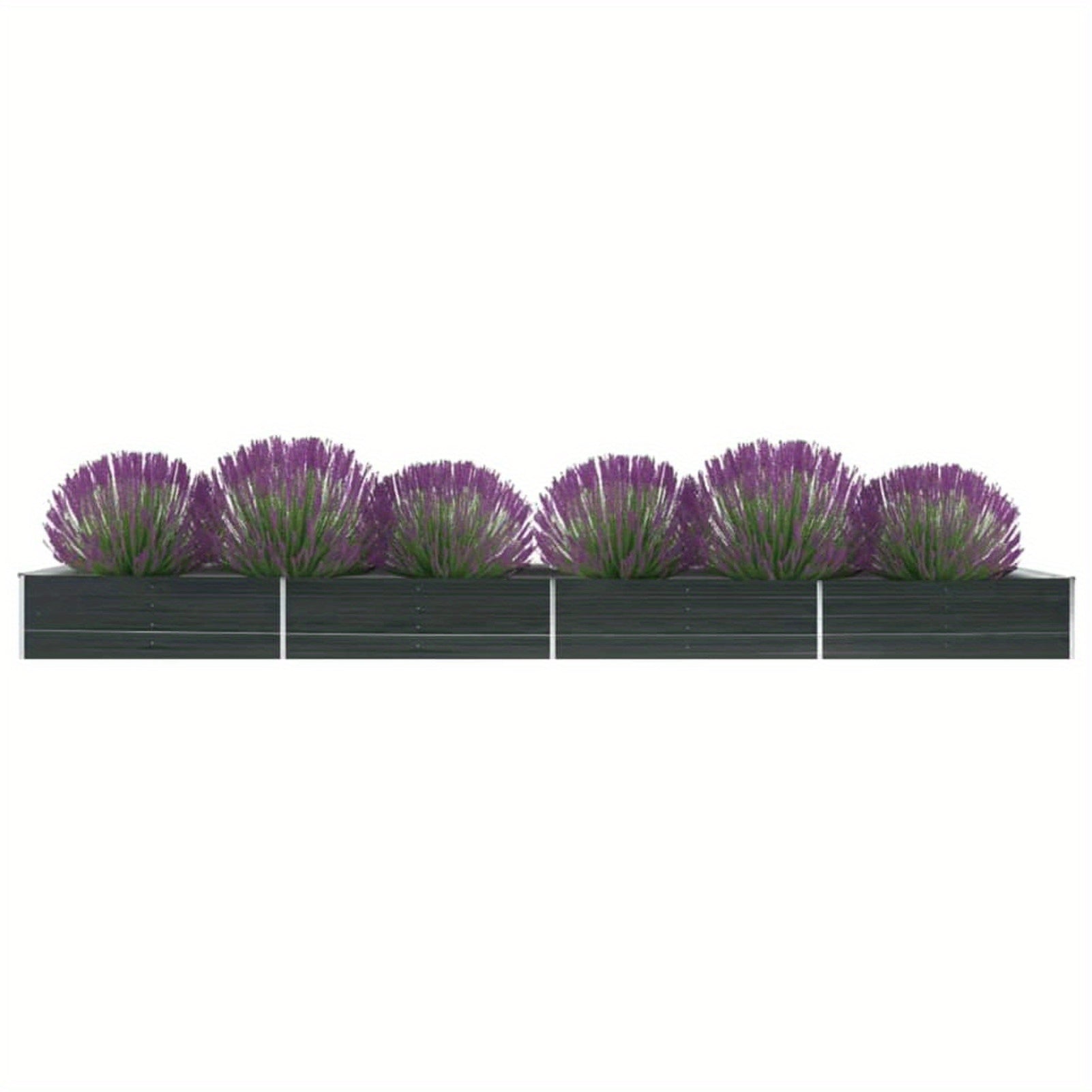 Tuinbak Verhoogd – Plantbak – Moestuinbak – Bloembak – Groentebak – Gegalvaniseerd Staal – 600x80x45 cm – Antraciet - QUORE