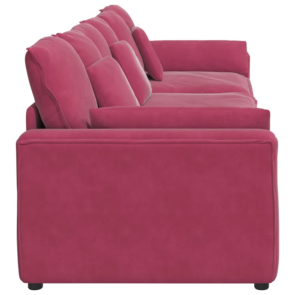 Hoekbank – Modulaire Bank – L-vormige Bank – Zitbank – Loungesofa – Velvet Bekleding – Stevig Metalen Frame – Donkergroen