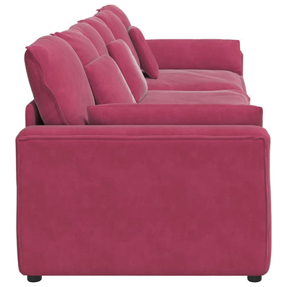 Hoekbank – Modulaire Bank – L-vormige Bank – Zitbank – Loungesofa – Velvet Bekleding – Stevig Metalen Frame – Donkergroen