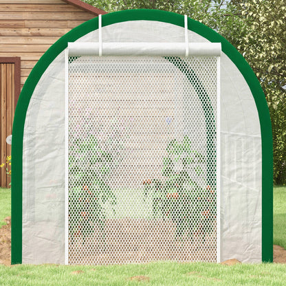 Kweekkas – Tunnelkas – Broeikas – Tuinkas – Foliekas – Stevig Gegalvaniseerd Stalen Frame – UV-bestendige Witte Folië 358x210x210 cm