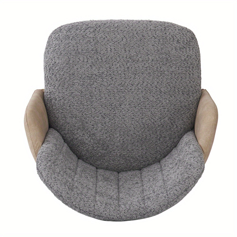 Eetkamerstoel – Stoel – Armstoel – Veloursstoel – Keukenstoel – Grijs Velours – Memory Foam Zitting – Verstelbare Voorpoten