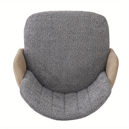 Eetkamerstoel – Stoel – Armstoel – Veloursstoel – Keukenstoel – Grijs Velours – Memory Foam Zitting – Verstelbare Voorpoten