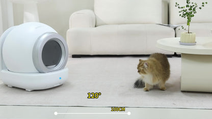 Zelfreinigende Kattenbak – Automatische Kattenbak – Elektrische Kattenbak – Kattenbak Met App – Grote Kattenbak – 65L Capaciteit – Infraroodsensor & Laag Instap 8cm