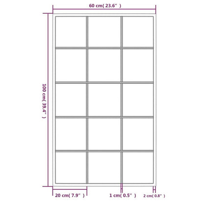 Black Wall Mirror 100X60 Cm • Black Metal Frame • Minimalist Design • Lightweight