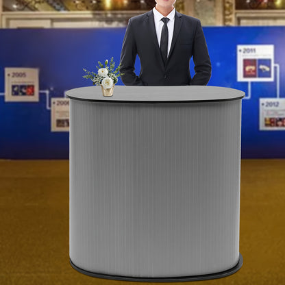 Vouwbalie – Receptiebalie – Balie – Toonbank – Front Desk – Lichtgewicht en Opvouwbaar – Stevig Kunststof en Hout – 90x40x90 cm – Waterbestendig