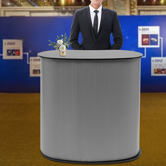 Vouwbalie – Receptiebalie – Balie – Toonbank – Front Desk – Lichtgewicht en Opvouwbaar – Stevig Kunststof en Hout – 90x40x90 cm – Waterbestendig
