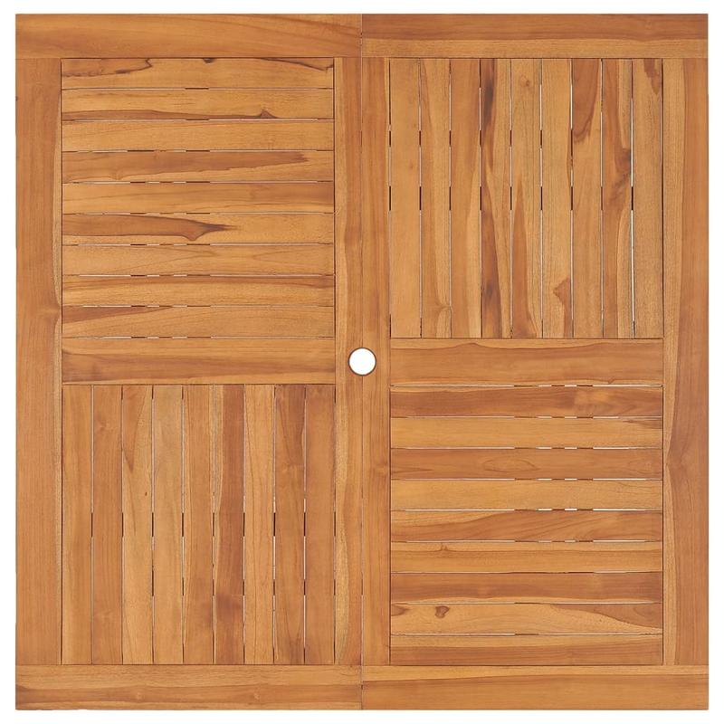 Moderne Tuin-Eettafel – Tuinmeubel – Buiten Tafel – Terrastafel – Houten Eettafel – Massief Teakhout – Weerbestendig – 110x110x75 cm
