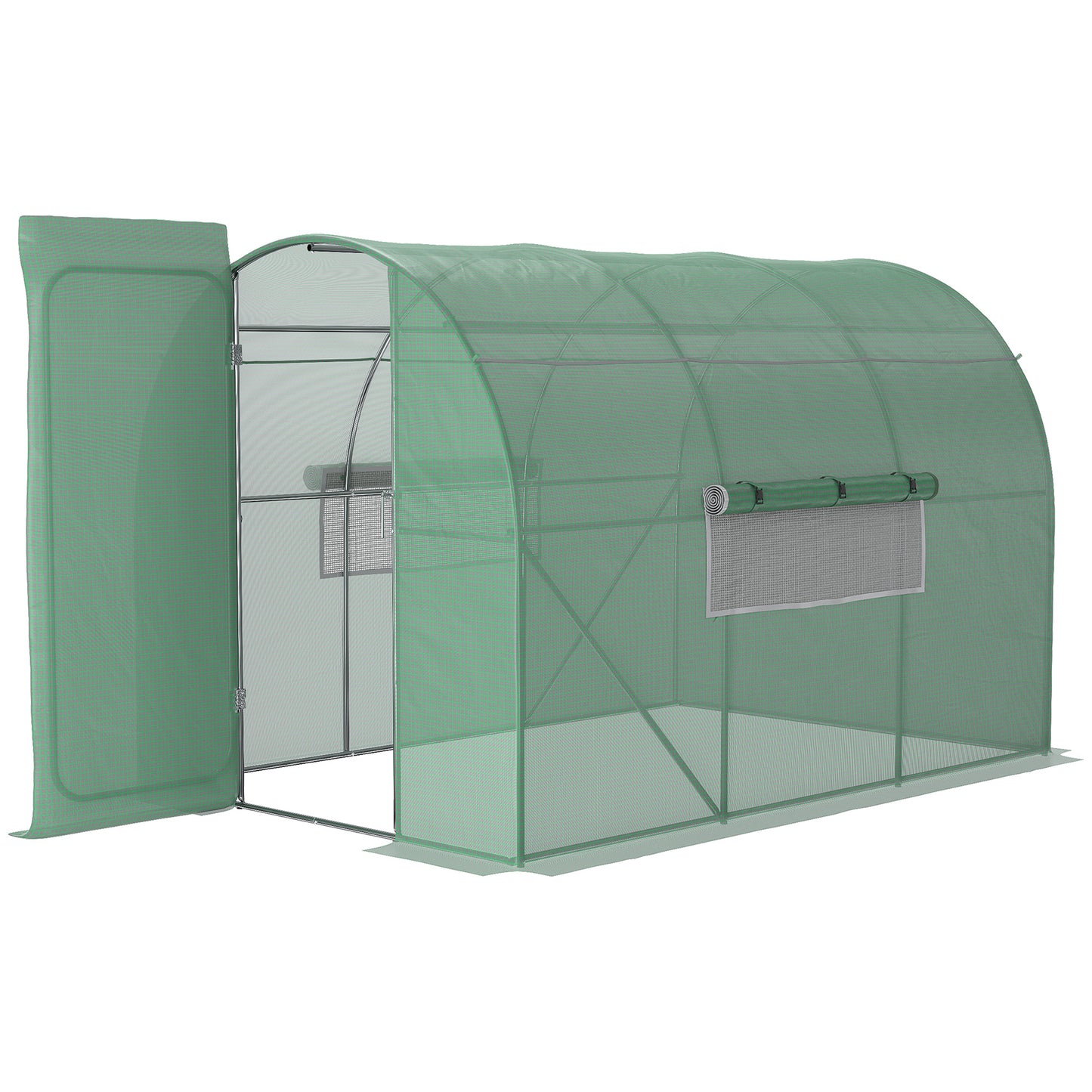 Tuinkas – Broeikas – Kweekkas – Foliekas – Serre – Tunnelkas – 6 m² – Gegalvaniseerd Stalen Frame 2,5 cm Diameter