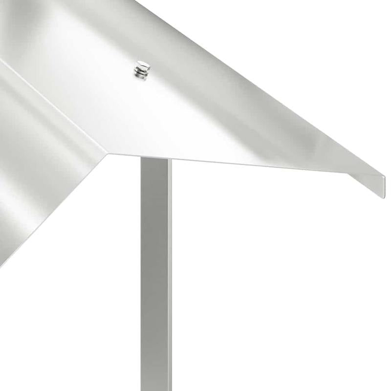 Silver Openhaard Afzuigkap – Rookafvoer – Schouwkap – Gevelkap – Ventilatierooster – Compact 50x60x37 cm – Metaal – Polijst Finish – Voor Kleine En Middelgrote Openhaarden