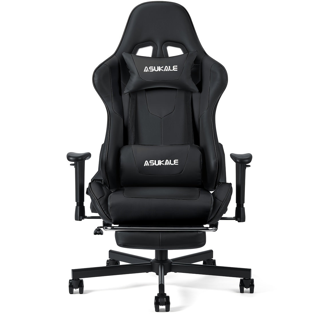 Ergonomische Gamingstoel – Bureaustoel – Gamestoel – Office Chair – Computerstoel – Verstelbare Hoogte – Comfortabele Voetensteun – Zwart – PU Kunstleer – Ergonomische Lendensteun en Hoofdsteun