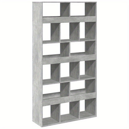 Ruimteverdeler – Kamerscherm – Scheidingswand – Bureauwand – Interieurafscheiding – Betongrijs – Hoogwaardig Hout – Compact Formaat 100x33x187,5 cm