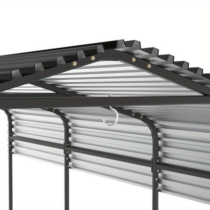 Metalen Carport – Overkapping – Garage – Voertuigschuurtje – Parkeershelter – Extra Ruim 600×370×260 cm – Stalen Frame – Weerbestendig Dak
