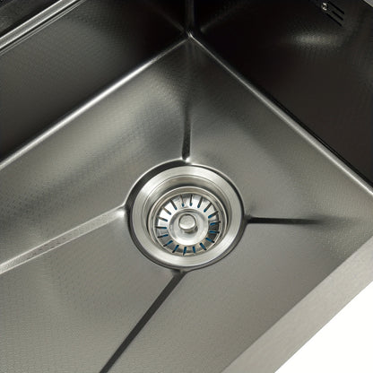 Roestvrijstalen Spoelbak – Keukenspoelbak – Inbouwspoelbak – Moderne Spoelbak – Spoelbak Met Kraan – 66 cm Breed – Duurzaam RVS Materiaal – Inclusief Snijplank & 3 Waterstanden