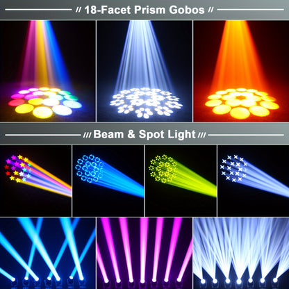 Movingheadlicht – Discolamp – Podiumverlichting – DJ Licht – RGBW Gobo – 150W LED Beam – 540° Draaibereik – DMX512 Besturing
