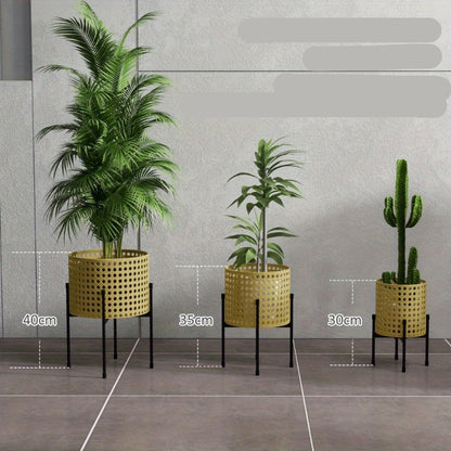 Plantenhouder – Plantenstandaard – Plantenrek – Plantenhouder 3 Niveaus – Gouden Kleur – Ruimtebesparend Ontwerp – Lichtgewicht