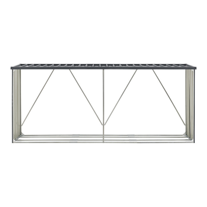 Houtopslag – Houtvat – Houthok – Brandhoutrek – Log Stand – Stalen Constructie – Weerbestendig Antraciet – 156x80x152 cm