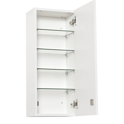 Kleankin Lockable Adjustable Medicine Cabinet with Key Lock & Red Cross Emblem - White Retro Style First Aid Storage Cabinet with Shelves & Door Storage, No Power Required for Home, Office, Bathroom, or Use - Durable & Portab