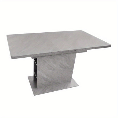 Uitklapbare Eettafel – Vouwbare Tafel – Multifunctionele Tafel – Opbergtisch – Industrieel Design – Ruimtebesparend – Stalen Frame met Betonlook