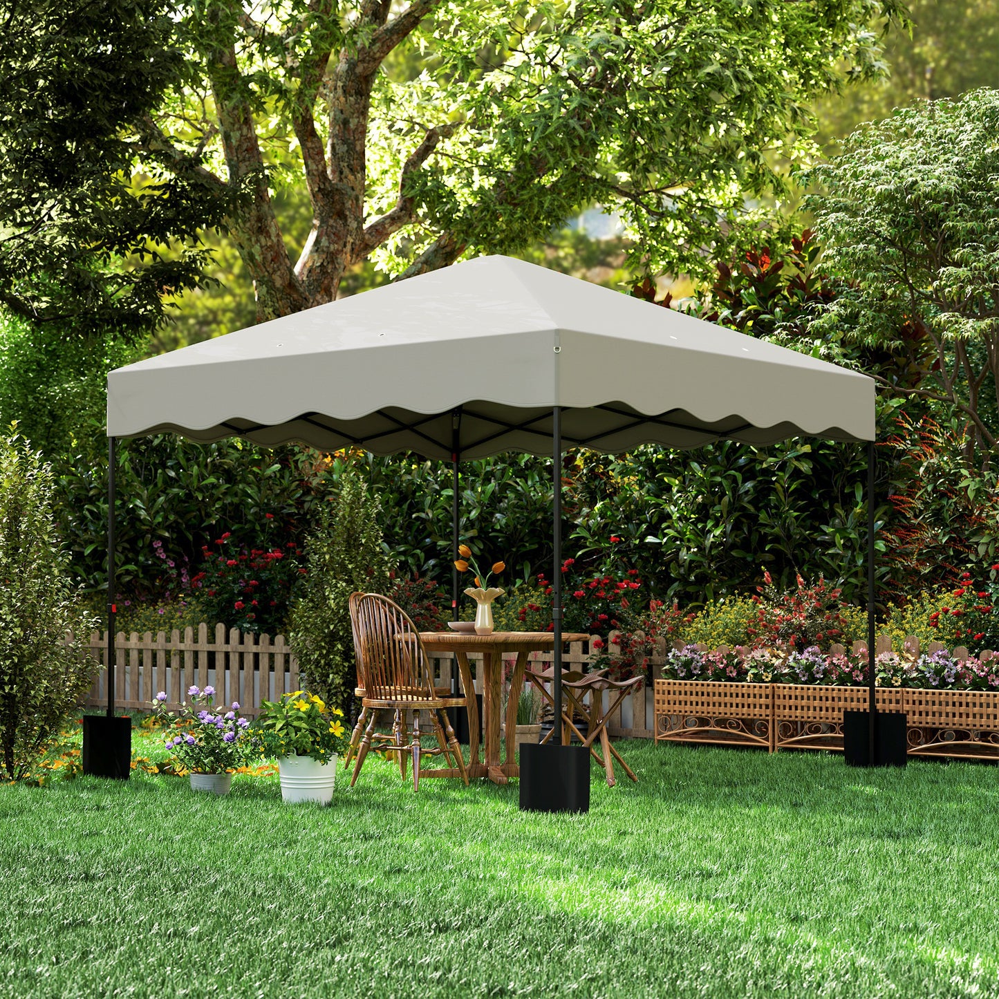 Partytent – Paviljoen – Feesttent – Tuinent – Vouwtent – 3x3 Meter – Waterdicht Oxford Stof Met UPF50+ UV-Bescherming