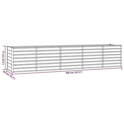 Easy to assemble modern and simple Rusty raised garden bed 400x80x77cm corten steel backyard high-quality flower box kit