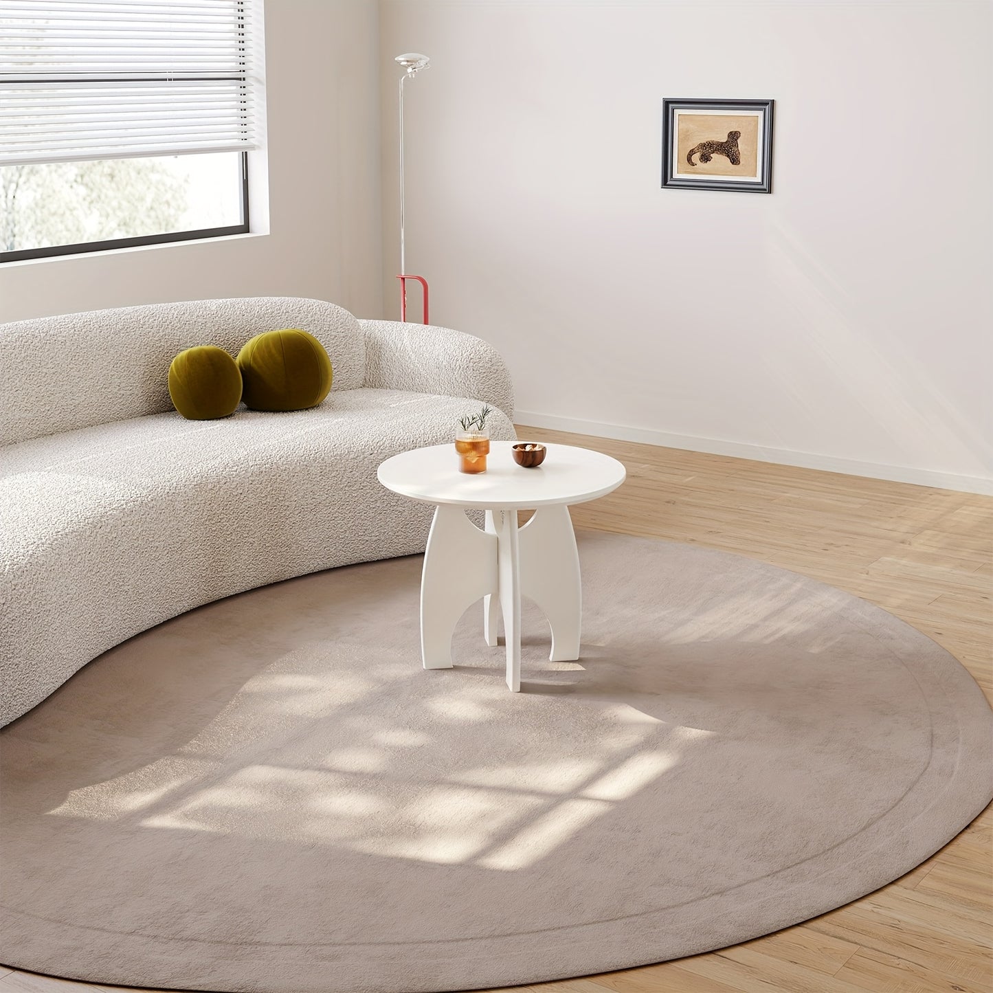 Witte Ronde Salontafel – Bijzettafel – Koffietafel – Tafel – Decoratietafel – Modern Minimalistisch Design – Unieke Sculpturale Poten – Compact Ruimtebesparend – Eenvoudige Montage