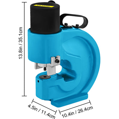 Hydraulische Gatenpons – Gatenknipper – Metaalpunch – Gatenboor – Plaatbewerkingstool – 35 Ton Ponskracht – Hoogwaardig Wolfraamstaal Matrijzen