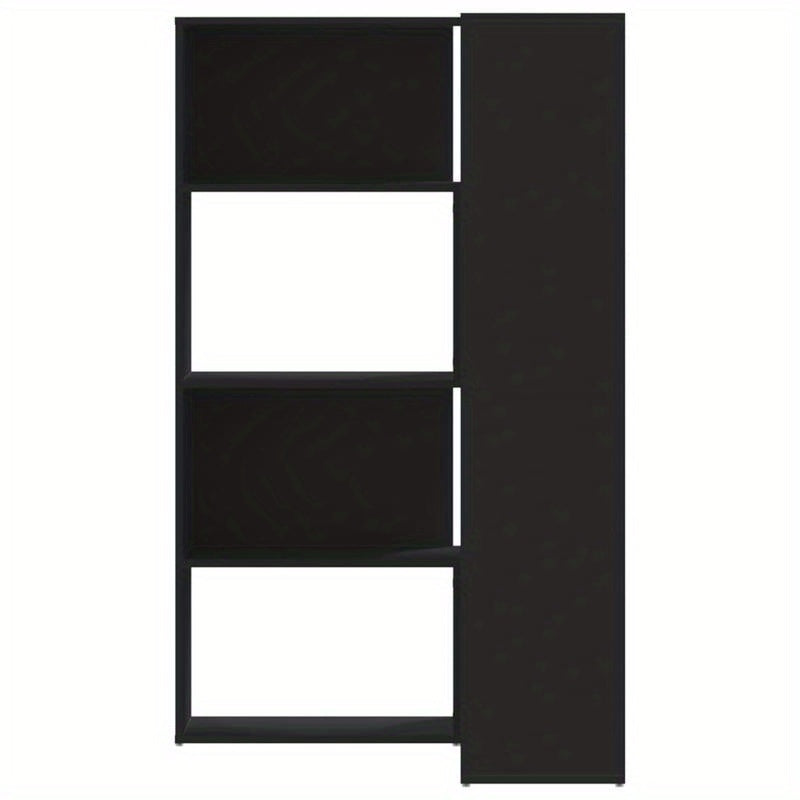 Bookcase 4-Tier Corner 85X85X140 Cm Finished Wood Black