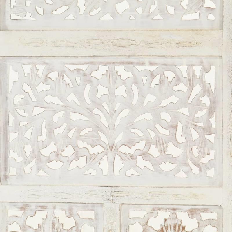 4-Panel kamerverdeler – Kamerscherm – Scheidingswand – Vouwscherm – Privacy scherm – Blanc – Lichtgewicht & Eenvoudig Montage – Afmeting 160x165 cm