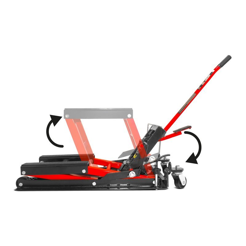 Motorfietsbrugwagen – Motorlift – Hydraulische Motorhefbrug – Motor Tilplatform – Motorbrug – Max. Draagvermogen 700 kg – Hydraulische Schokdemper