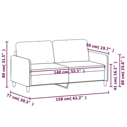 2-zits bank – tweezitsbank – loveseat – zitbank – bankstel – donkergroen velvet – 140 cm breed – stevig houten frame