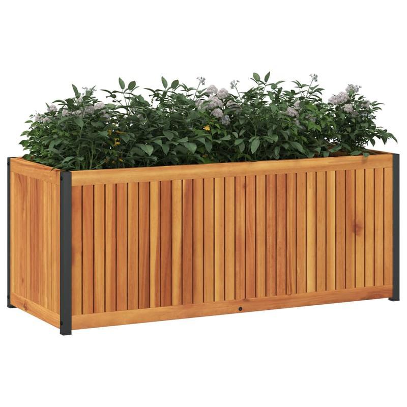 Planter 110x45x44cm solid acaciawood en Practical Removable Outdoor