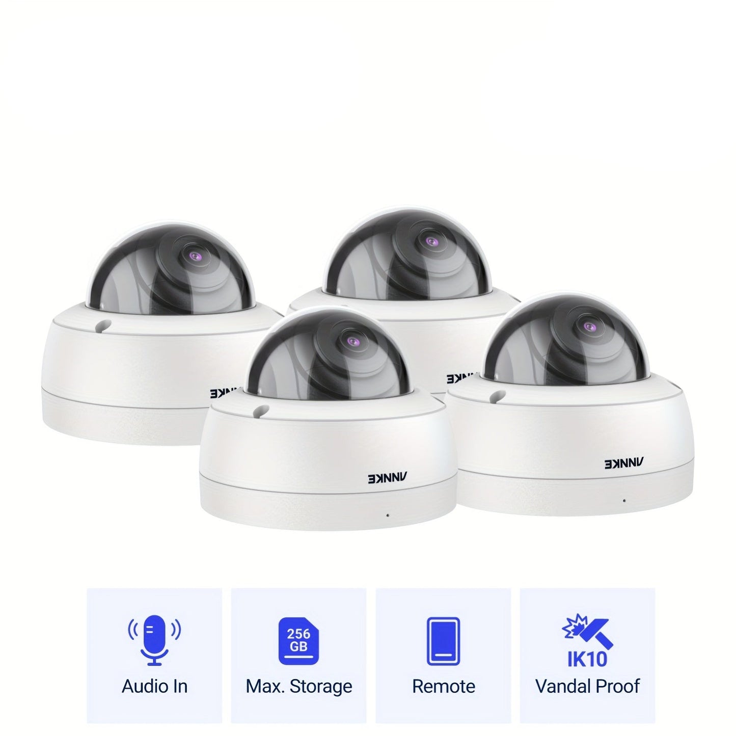 Dome Beveiligingscamera – IP Camera – CCTV Camera – Bewakingscamera – Surveillance Camera – 3K Super HD Resolutie – EXIR 2.0 Kleurennachtzicht & IK10 Vandalismebestendig – PoE & Ingebouwde Microfoon