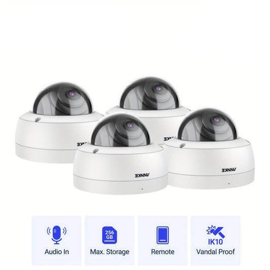 Dome Beveiligingscamera – IP Camera – CCTV Camera – Bewakingscamera – Surveillance Camera – 3K Super HD Resolutie – EXIR 2.0 Kleurennachtzicht & IK10 Vandalismebestendig – PoE & Ingebouwde Microfoon