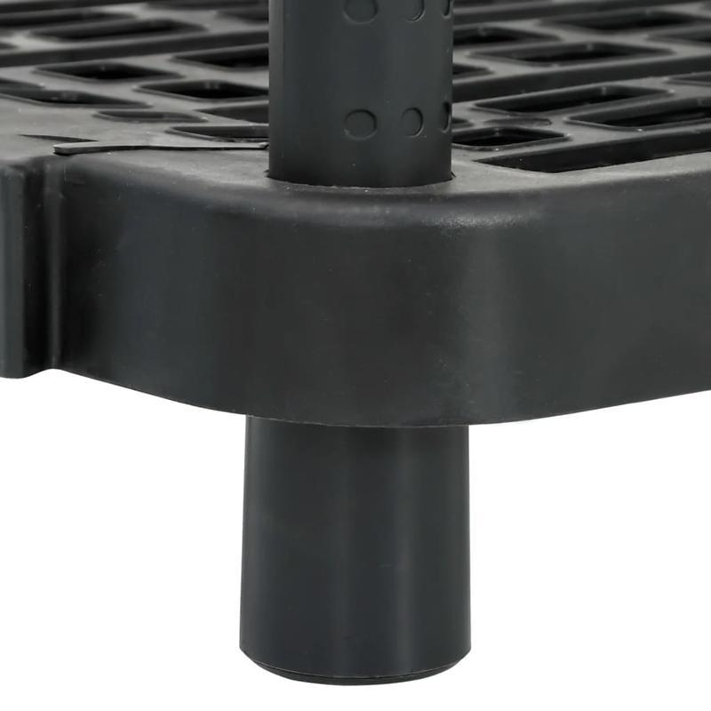Opbergrek – Opbergrek – Stellingkast – Stellingrek – Rek – 5-laags – Zwart Polypropyleen – 93,5x45,5x194,5 cm – Duurzaam & Stijlvol