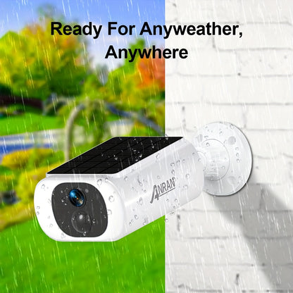 Beveiligingscamera – Camerabewaking – Buitencamera – Draadloze Camera – Bewakingscamera – 2K HD Resolutie – Zonne-energie & Oplaadbare Batterij