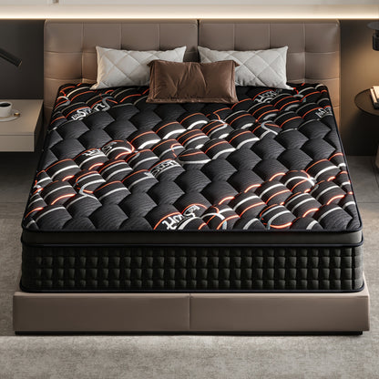 Veermatras – Pocketveringmatras – Traagschuimmatras – 7-Zones Matras – Verstelbaar Matras – 90x200x25 cm – Versterkte Pocketvering – Brandwerend & Allergievriendelijk