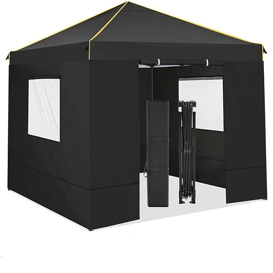 Partytent – Paviljoen – Pop-up Tent – Feesttent – Tuintent – 3x3 m – Aluminium Frame – 4 Afneembare Zijwanden