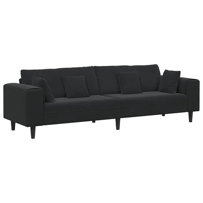 Velvet Bank – Fluwelen Sofa – Zitbank – Loungebank – Slaapbank – Zacht Fluweel – Stevig Houten Frame – Turquoise Zonder Ottoman