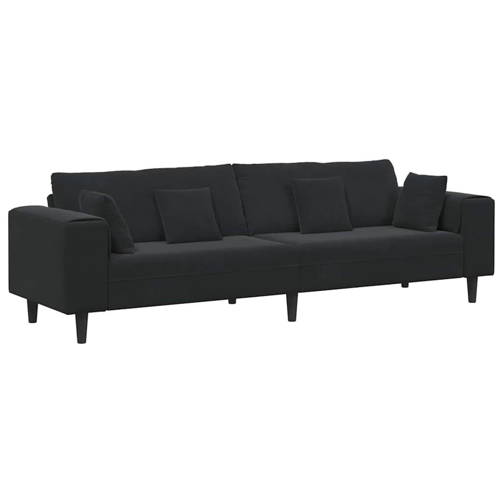 Velvet bank – Fluwelen sofa – Zitbank – Slaapbank – Loungebank – Geel zonder ottomaan – Zacht schuimvulling – Stevig houten frame